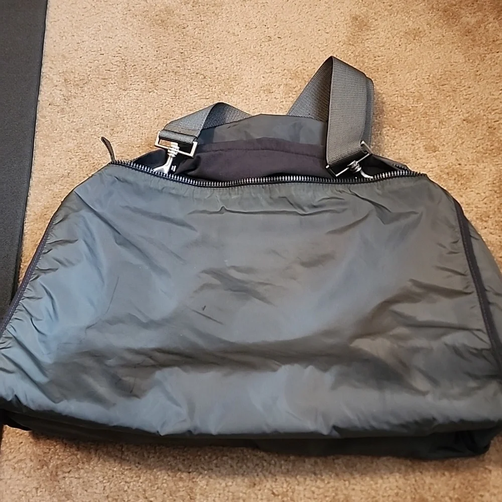 PRADA Sport Black Gray Silver Hardware Nylon Messenger Men's Bag